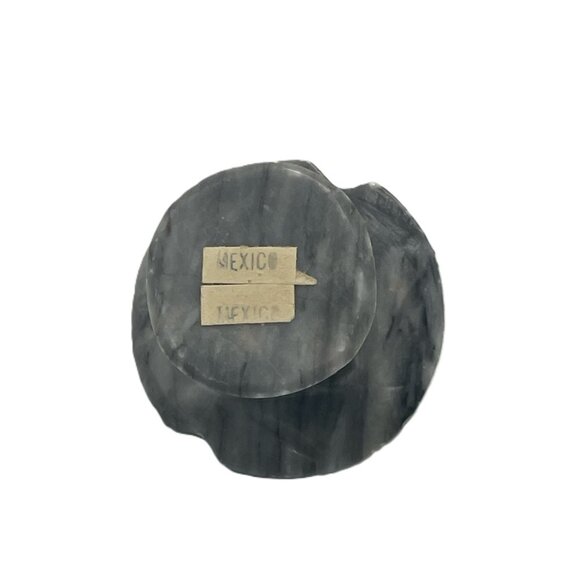 Vintage Mushroom Alabaster Hand Carved Gray White Marble Stone Mexico - Picture 5 of 5